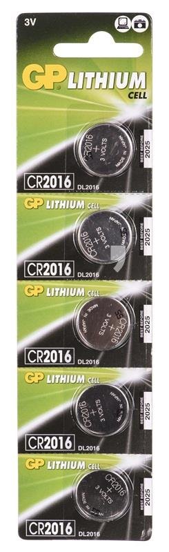 Bateria CR2016 GP BATTERY CR2016-U5, 90 mAh, 3 V, 1 szt.