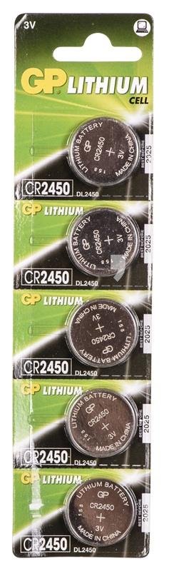 Bateria CR2450 GP BATTERY CR2450-U5, Li, 5 szt.