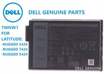 Bateria DELL Latitude Rugged 5420 5424 7424 Oryginalna, Nowa DPN 7WNW1 - Dell