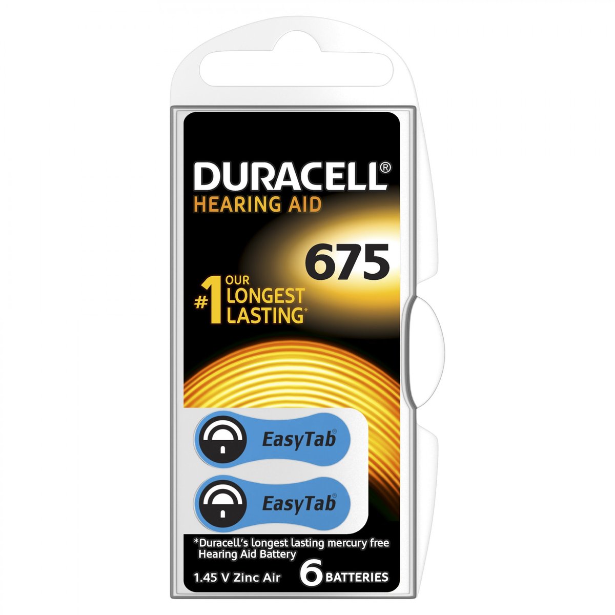 Bateria do aparatów słuchowych DURACELL 1.4 V, 6 szt.