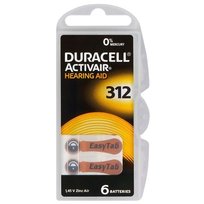 Bateria Do Aparatów Słuchowych Duracell 312, 180 Mah, 6 Szt. Duracell