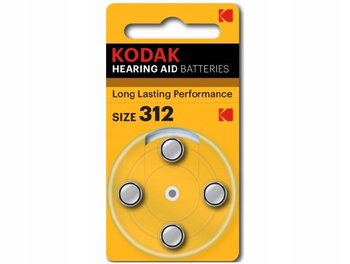 Bateria do aparatów słuchowych KODAK 312 Pr41, 4 sztuki - Kodak