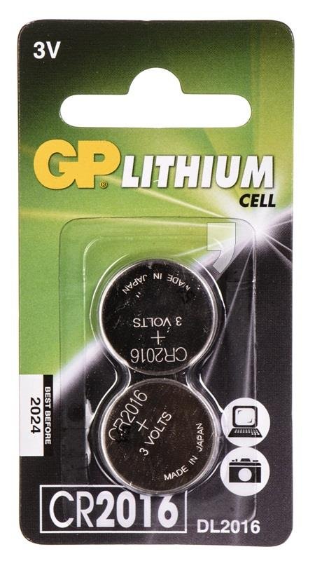 Bateria guzikowa CR2016 GP BATTERY CR2016-U2, Li, 90 mAh, 3 V
