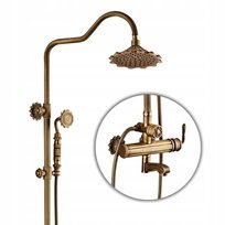 Bateria Łazienkowa Prysznic Old Retro Mosiądz Master