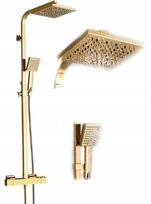 Bateria Łazienkowa Złota Prysznicowa Dantos Gold Termostat