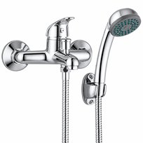 Bateria TIMO wannowo-prysznicowa chrom ścienna słuchawka wąż Yoka Home Yoka Home