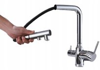 Bateria Trójdrożna LiVra CHROM Wyciągana Wylewka WW