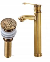 Bateria Umywalkowa Old Retro Mosiądz Master + Korek Klik