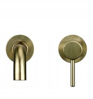 Bateria Umywalkowa Podtynkowa Złota Mat - Premium