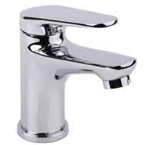 Bateria umywalkowa stojąca łazienkowa srebrna - Yoka