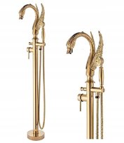 Bateria Wannowa Złota Wolnostojąca Retro Gold