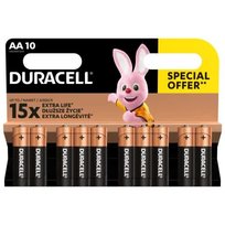 Baterie alkaiczne DURACELL, AA, 10 sztuk Duracell