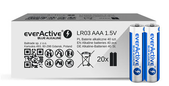 Baterie alkaliczne AAA / LR03 everActive Blue Alkaline - 40 sztuk (pakowane w zgrzewki shrink po 2 sztuki) - EverActive
