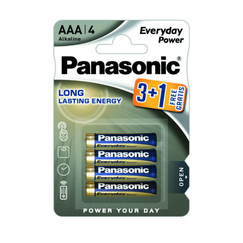 Фото - Акумулятор / батарейка Panasonic Baterie alkaliczne R03 , 4 szt., blister, Everyday Power, (AAA)