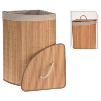 Bathroom Solutions Narożny kosz na pranie, bambusowy - Bathroom Solutions