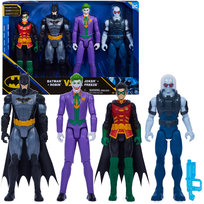 Batman DC zestaw 4 figurki akcji Batman, Robin, Joker i Mr. Freeze 30 cm
