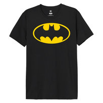 Batman Koszulka Męska Z Klasycznym Logo (S (52-55 Cm) / Czarny) Batman