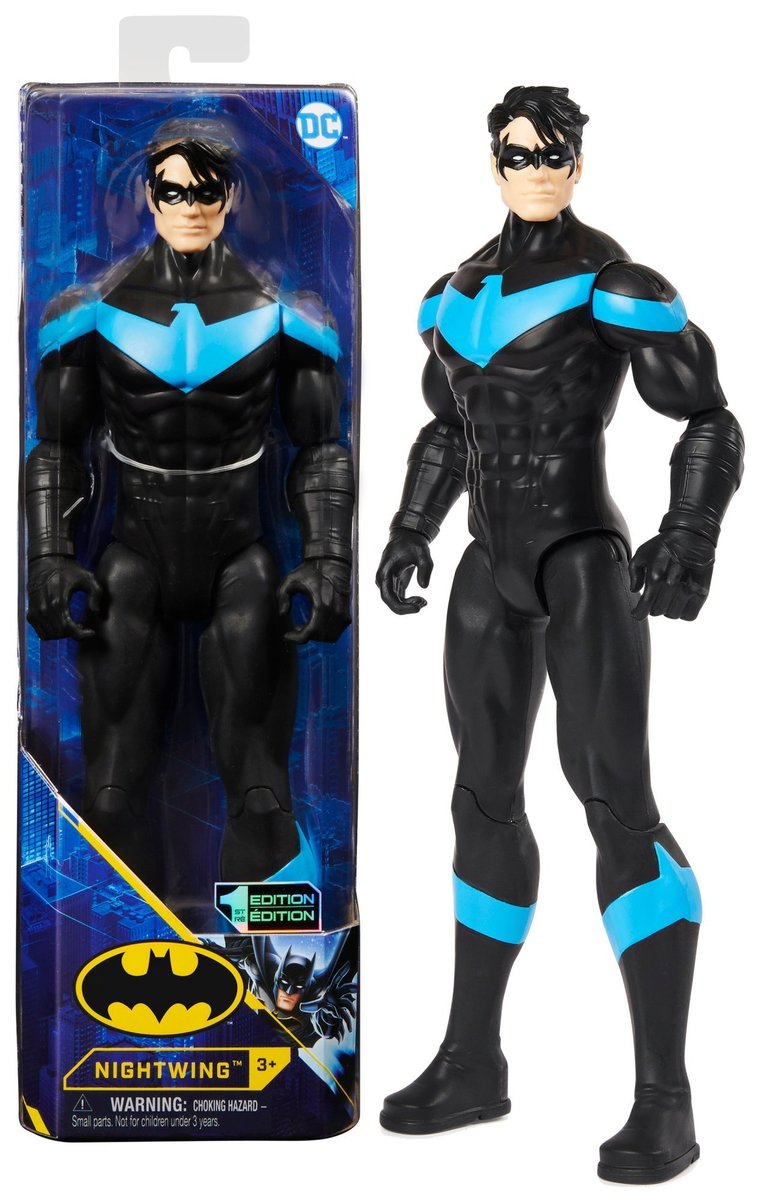 Action Figure Bat-Tech Nightwing 30 Cm - 11 Punti Di Articolazione - Vestito In Tessuto - Giocattolo Da Collezione