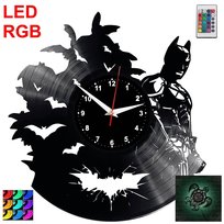 Batman Zegar Ścienny Podświetlany LED RGB Na Pilota Płyta Winylowa Nowoczesny Dekoracyjny Na Prezent Urodziny Evevo