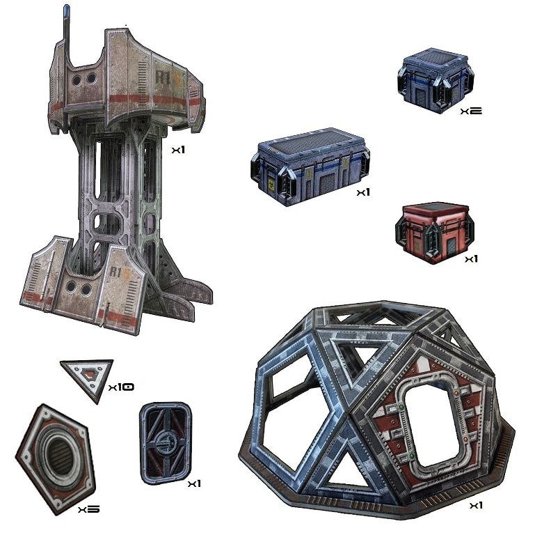 Battle Systems, Plansza, Outlands Explorer Station, 6 elem., gra planszowa