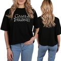 Bawełniana, czarna koszulka damska Gra o tron M - GAME OF THRONES