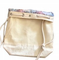 BAWEŁNIANA WORKO - TORBA 34x10x36 cm NATURALNA ECRU 220g PODSZEWKA GAŁĄZKI