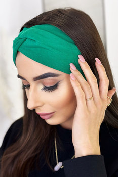 Bawełniana zielona opaska na głowę Maila - Ivon