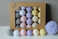 Bawełniane kule MIA HOME Lila Pastel, 20 szt.