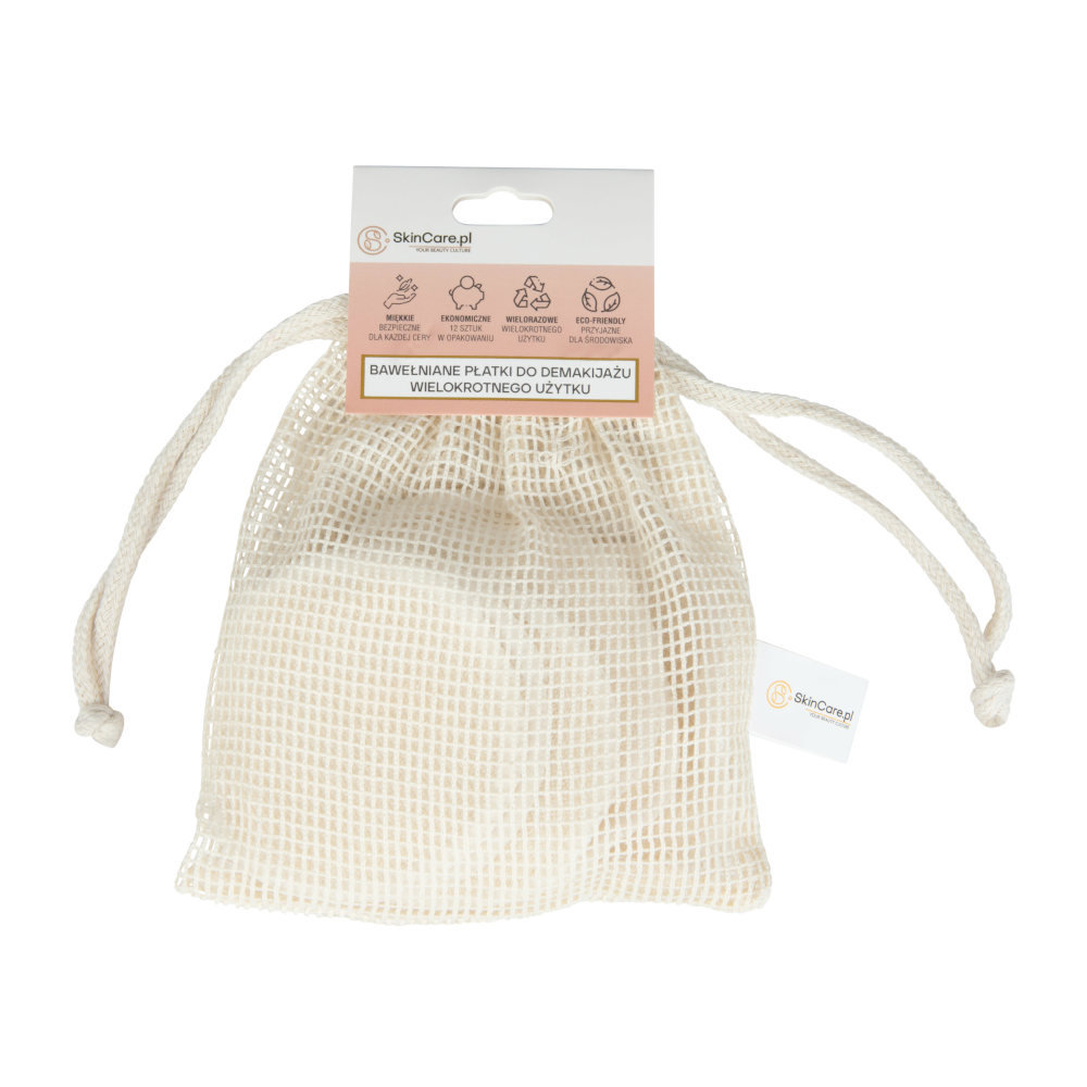 Empik Bawełniane płatki do demakijażu wielokrotnego użytku SKINCARE, 12 szt.