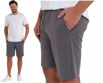 Bawełniane Szorty Dresowe Krótkie Spodenki Szare Męskie Gładkie MORAJ M