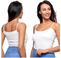 BAWEŁNIANY PODKOSZULEK NA RAMIĄCZKACH MORAJ XXL WHITE