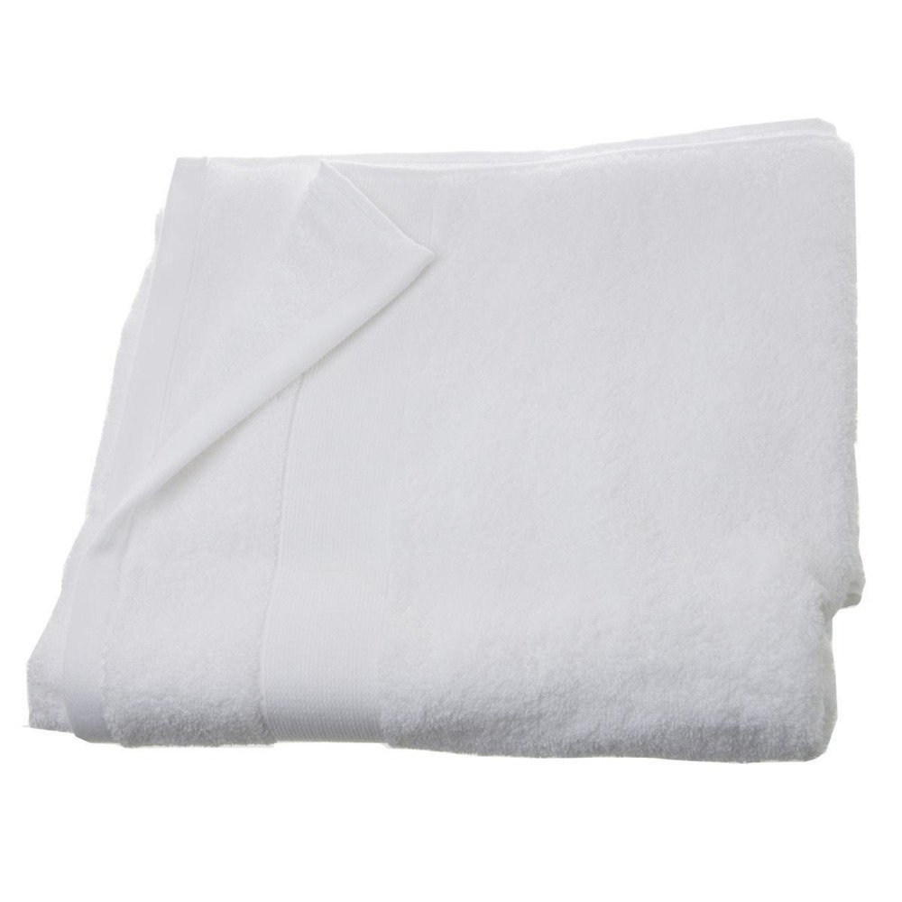 Zdjęcia - Ręcznik Bawełniany  kąpielowy - kolor biały 150 x 100 cm