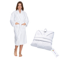 Bawełniany Szlafrok Hotelowy Frotte Z Kołnierzem Classic Unisex 350G/M2 S/M