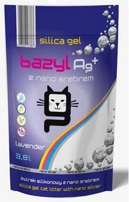 Zdjęcia - Żwirki dla kotów Bazyl Ag+ Silica gel Lawenda 3,8L 