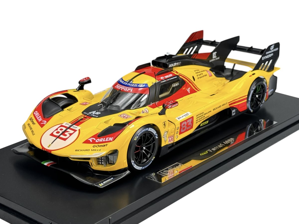 FERRARI 499P #83 24H OF LE MANS 2024 1/18 DIECAST CAR MODEL By Bburago 16304