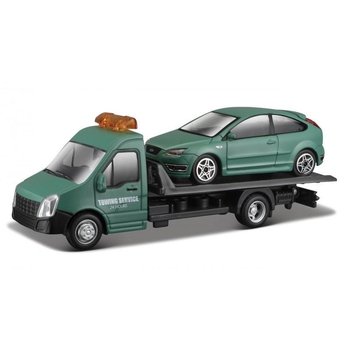 Bburago, Street Fire Transport W Ford Focus St Dull 1:43 - Bburago