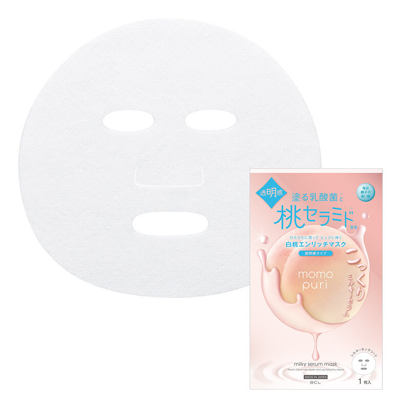 BCL, Momopuri Milky Serum Mask, Żelowa maska nawilżająca do twarzy, 19 ...