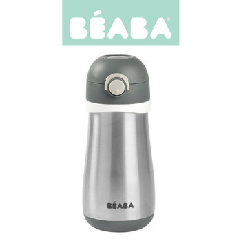 Beaba, Bidon termiczny termobutelka, 350 ml, Mineral grey - Beaba