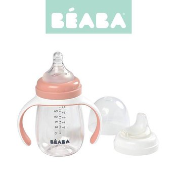 Beaba Butelka treningowa 2 w 1 tritanowa 210 ml old pink - Beaba
