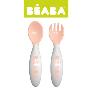 Beaba, Sztućce plastikowe w etui, Nude - Beaba