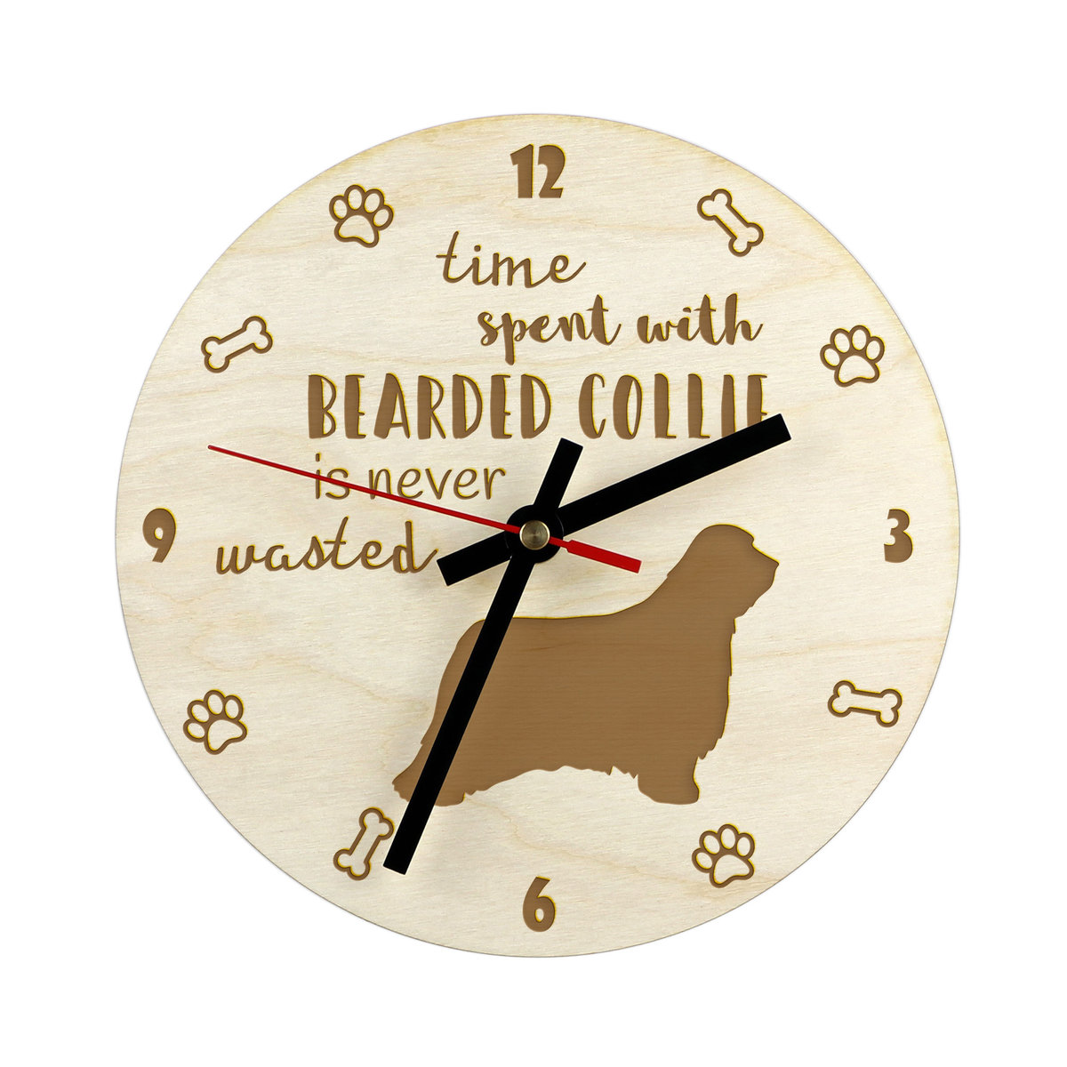 Siviwonder Turnbeutel 'BEARDED COLLIE' – Baumwolltasche Mit Hunderassen-Motiv, 37x46 Cm, Schwarz