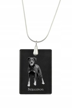 Beauceron Kryształowy naszyjnik z psem grawer - Art-Dog