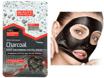 Beauty Formulas, Charcoal, maseczka 2-fazowa głęboko oczyszczająca z aktywnym węglem, 13 g - Beauty Formulas