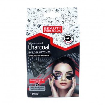 Beauty Formulas, Charcoal, żelowe płatki pod oczy z aktywnym węglem, 6 szt. - Beauty Formulas