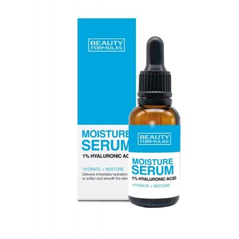 Beauty Formulas, Moisture Serum, Nawilżające serum do twarzy 1% Hyaluronic Acid, 30 ml - Beauty Formulas