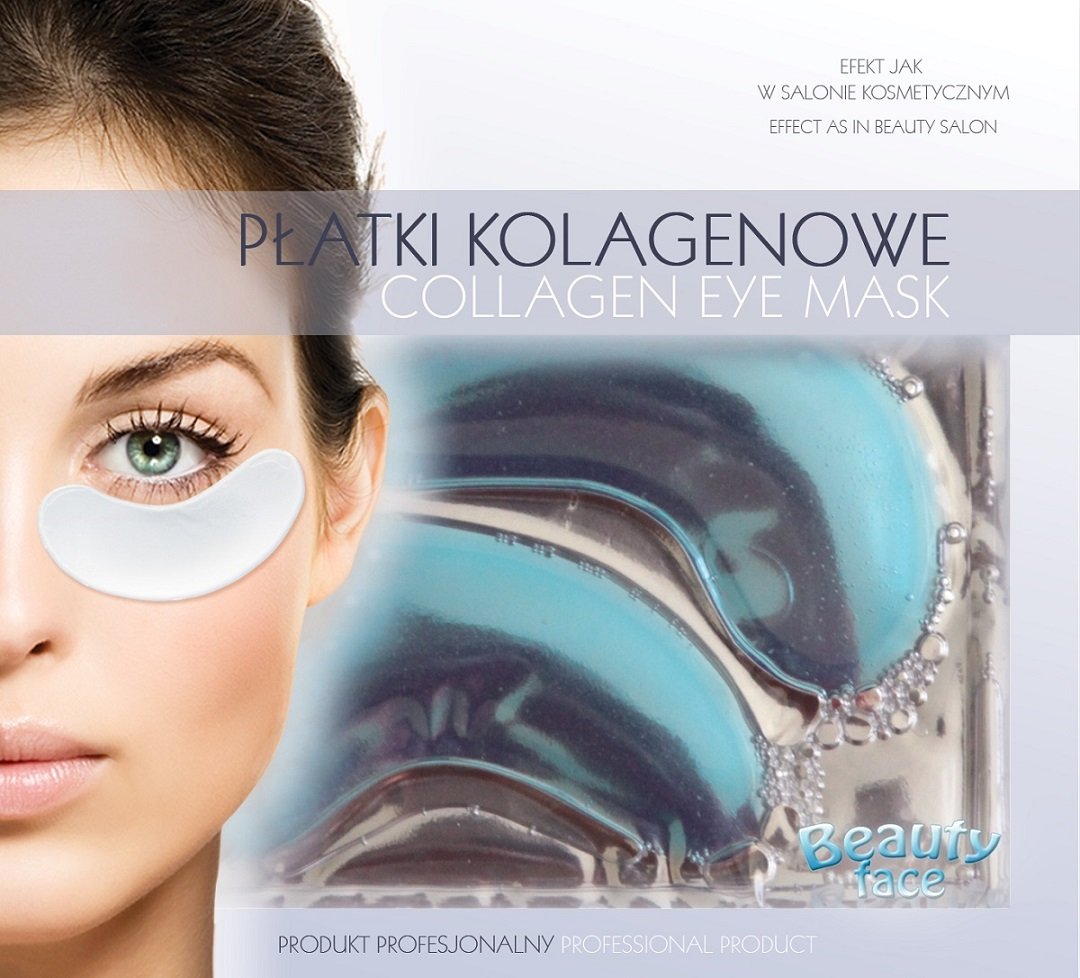Фото - Маска для обличчя BeautyFace, płatki kolagenowe pod oczy z algami morskimi
