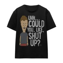Beavis & Butthead T-Shirt Unisex Dla Dorosłych Could You Like Shut Up? (XL 8,5-9 / Czarny) Beavis & Butthead