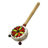 Bębenek Obustronny Podwójny Etniczny Instrument Muzyczny Zabawka Edukacyjna