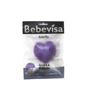 Bebevisa, gąbka Konjac do twarzy, lawenda - Bebevisa