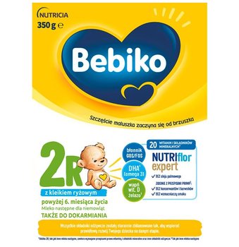 Bebiko 2R, Mleko następne dla niemowląt z kleikiem ryżowym, 2R, 350 g, 6m+ - Bebiko